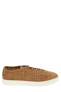 Santoni Woven Lace-Up Sneakers