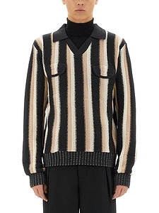 Sasquatchfabrix Striped Game Knit Sweater
