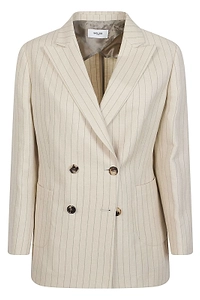 Saulina Assunta Pinstriped Double-Breasted Blazer