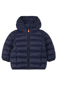 Save The Duck Kids Logo Patch Hooded Jacket