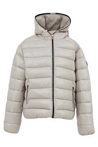 Save The Duck Kids Logo Patch Hooded Jacket
