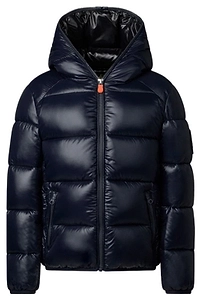 Save The Duck Kids Logo Patch Hooded Jacket