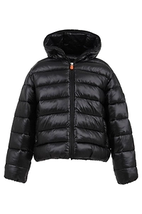 Save The Duck Kids Logo Patch Hooded Jacket