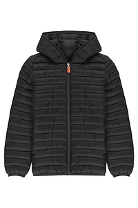 Save The Duck Kids Logo Patch Quilted Jacket