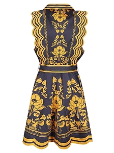 Scarlett Poppies Vixeen Belted Printed Dress