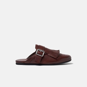 Gemma Fringed Mule Flat Shoes