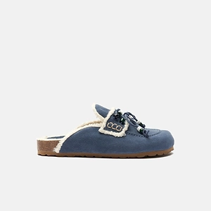 Gita Fur Bow Flat Mules