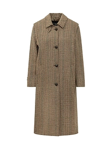 Lena Houndstooth Long Coat