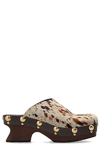 Pescura Koa Studded Platform Clogs