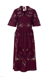 Edwina Embroidered Midi Dress