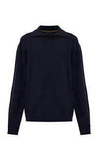 Sease Cashmere Polo Knitted Top