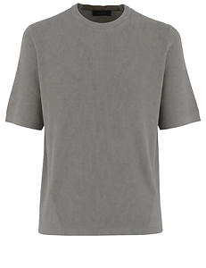 Ribbed Knit Short Sleeve T-Shirt