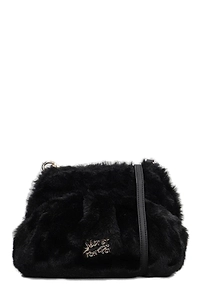 Secret Pon Pon Margaret Fur Small Clutch Bag
