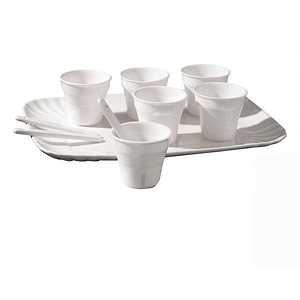 Seletti Coffee Set Of 6 Cups + 1 Tray