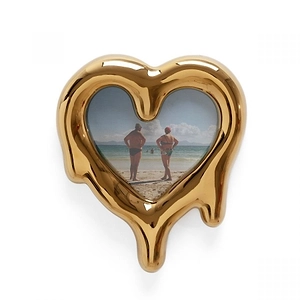 Melted Heart Mirror And Photo Frame