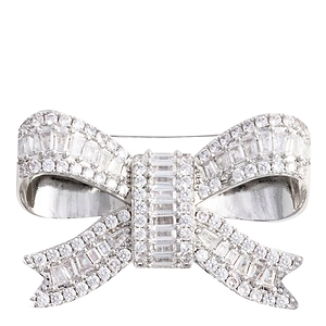 Bijoux Crystal Bow Brooch