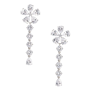 Bijoux Crystal Flower Earrings