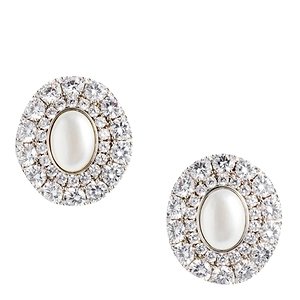 Bijoux Oval Stud Earrings