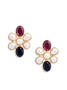 Self-Portrait Embellished Cluster Earrings