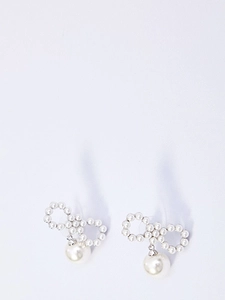 Self-Portrait Bow Pearl Earrings