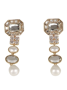Self-Portrait Crystal Pearl Drop Earrings