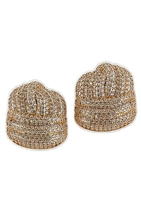 Self-Portrait Embellished Knot-Effect Earrings