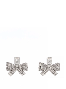 Self-Portrait Embellished Small Bow Earrings