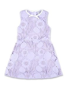 Self-Portrait Kids Floral Lace Bow Dress