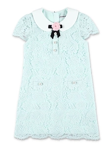 Self-Portrait Kids Lace Collar A-Line Dress