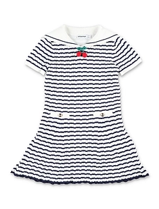 Self-Portrait Kids Striped Sailor Knitted Dress