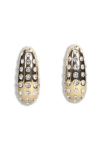 Self-Portrait Logo Engraved Embellished Earrings