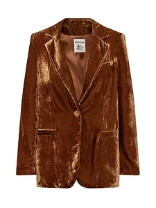 Semicouture Single Breasted Velvet Blazer