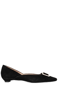 Sergio Moretti Buckle Pointed Ballet Flats