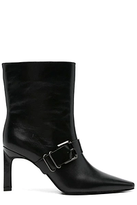 Sergio Moretti Buckled Pointed-Toe Boots