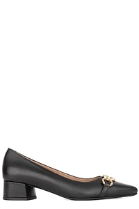 Sergio Moretti Chain Detail Low Heel Pumps