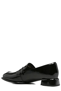 Sergio Moretti Patent Block Heel Loafers