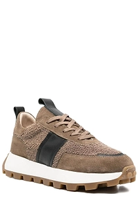 Sergio Moretti Textured Panel Low-Top Sneakers