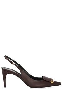 Sergio Rossi Slingback Plaque Heeled Pumps