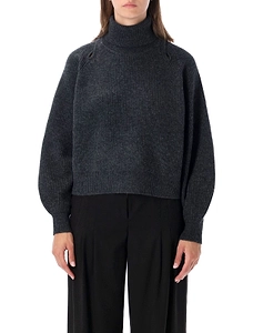 Yinga Cut-Out Turtleneck Knitted Sweater