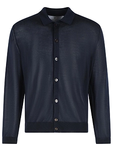 Seven Gauge Button-Up Knitted Shirt