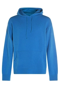 Seven Gauge Drawstring Knitted Hoodie