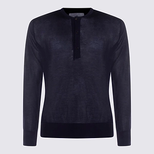 Seven Gauge Henley Knitted Sweater