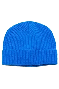 Turn-Up Brim Ribbed Beanie