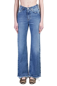 SÉFr Clara Frayed Detailed Straight Leg Jeans