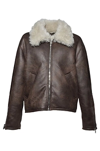 SÉFr Asante Faux Shearling Zipped Jacket