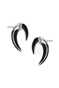 Sabre Deco Talon Jet Enamel Earrings
