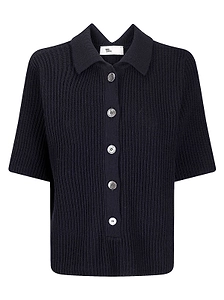 Sibel Saral Buttoned Polo Knitted Sweater