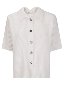 Sibel Saral Buttoned Polo Knitted Top
