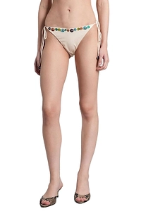 SiedrÉS Embellished Tie Fastened Bikini Bottoms