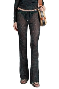 SiedrÉS Flo Semi Sheer Checkerboard Printed Pants